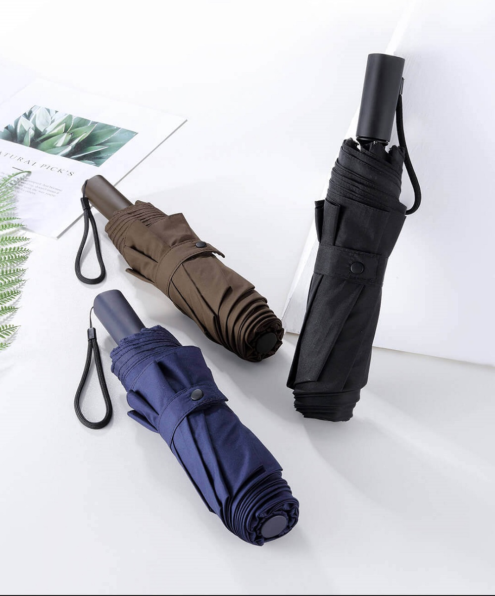 1Xiaomi Youpin Unisex Portable Lightweight Rain & Sun Umbrella - Black