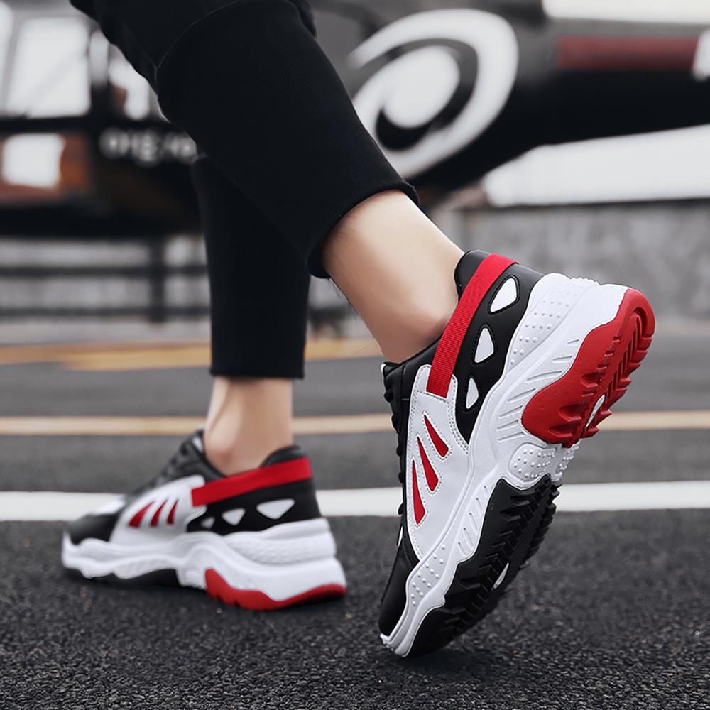 Men's Old Style Sneakers (Sports Athletic Shoes Rubber Sole EU 39.5) - Red