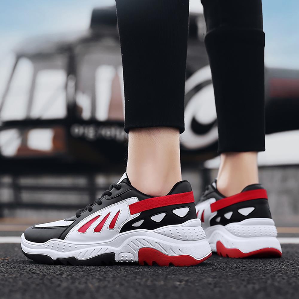 Men's Old Style Sneakers (Sports Athletic Shoes Rubber Sole EU 39.5) - Red