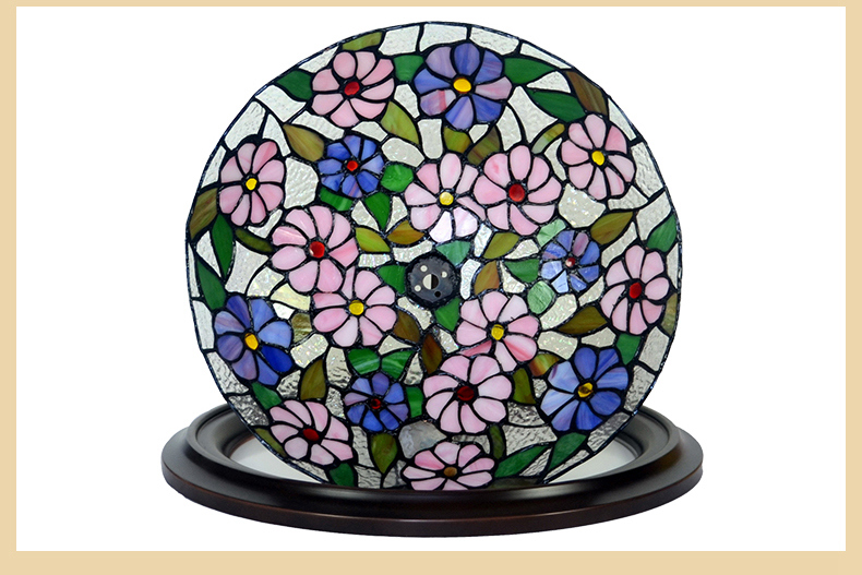 FUMAT Tiffany Style Stained Glass Handcrafted Retro Ceiling Light - Retro Dragonfly Nightfall Red Design