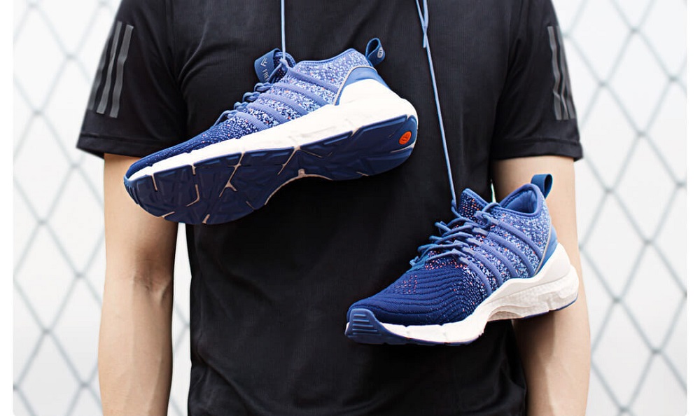 Xiaomi FREETIE Men Stylish Sneakers Breathable Shock-absorbing Slip Resistant Sports Shoes Size EU39 - Blue