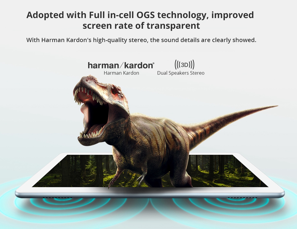 HUAWEI Honor Pad 5 4G Tablet PC Hisilicon Kirin 659 Octa Core GPU Turbo 10.1" IPS Screen 1920*1200 EMUI 8.0 4GB RAM 64GB ROM Built-in GPS - Blue