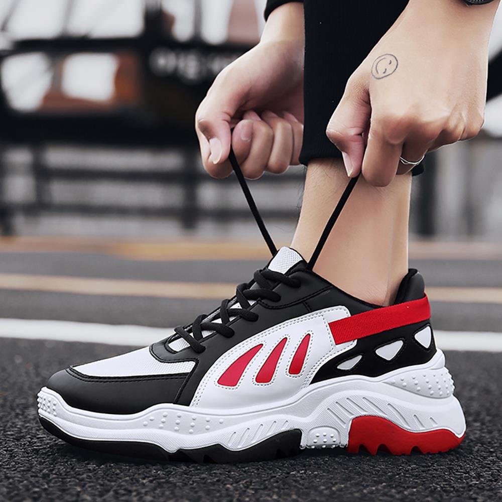 Men's Old Style Sneakers (Sports Athletic Shoes Rubber Sole EU 39.5) - Red