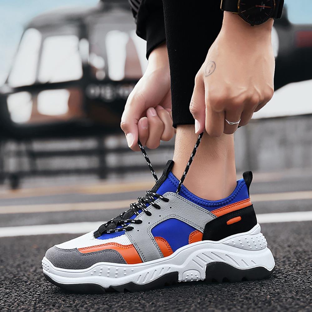 S333 Men Fashion Comfortable Sports Shoes Rubber Sole EU43 - Blue