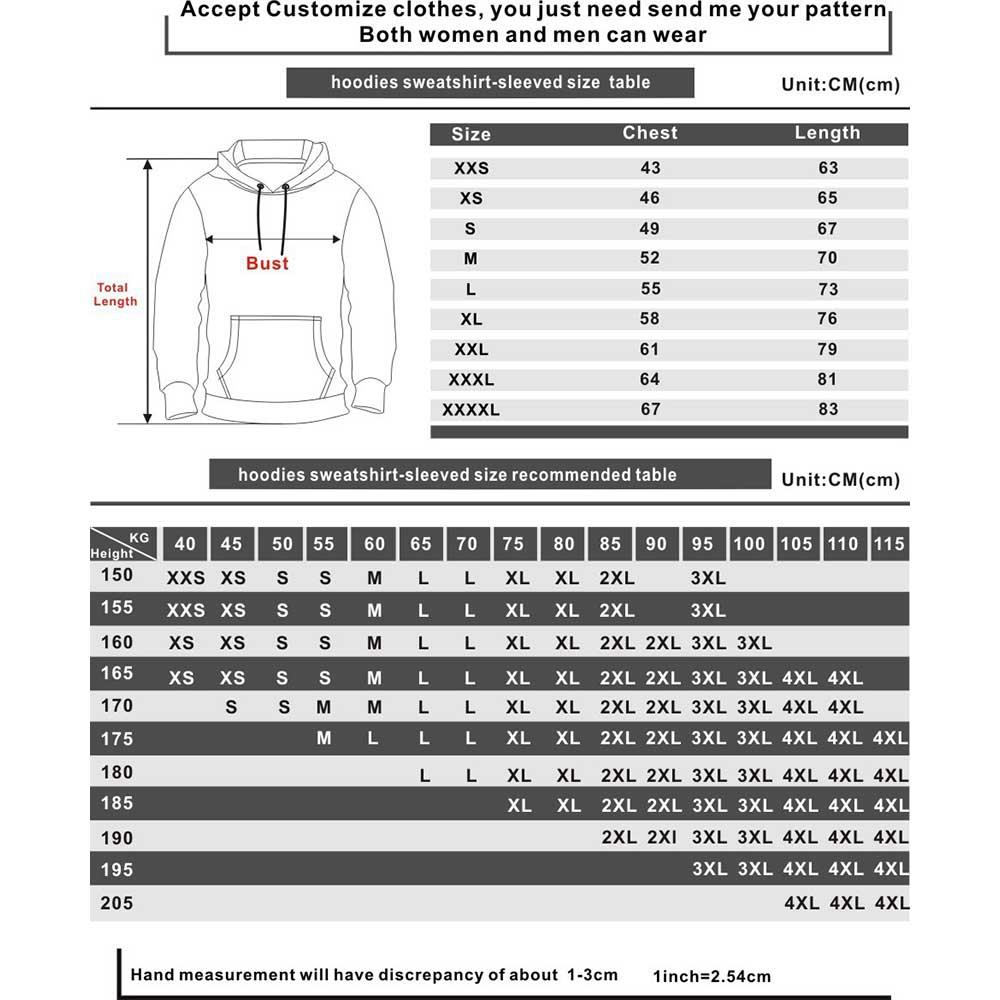 Unisex Fashion Wolf Printed Pullover Hoodie Sweatshirt Size L - Multi-color