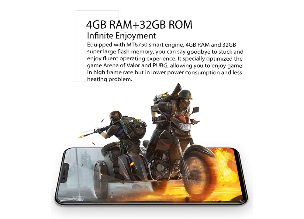 Meiigoo S9 6.18 Inch 4G LTE Smartphone MTK6750T 4GB 32GB 13.0MP + 2.0MP Dual Rear Cameras Android 8.1 Face ID Type-C Fast Charge - Twilight