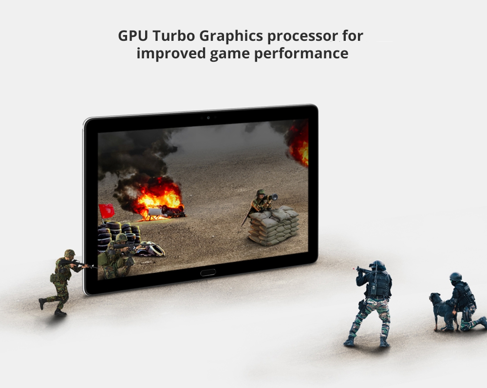 HUAWEI Honor Pad 5 WIFI Tablet PC Hisilicon Kirin 659 Octa Core GPU Turbo 10.1" IPS Screen 1920*1200 EMUI 8.0 3GB RAM 32GB ROM Built-in GPS - Grey