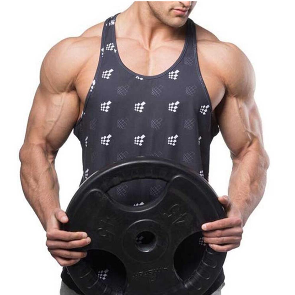 Men Sports Fitness Breathable Slim Vest Size 2XL - LOGO