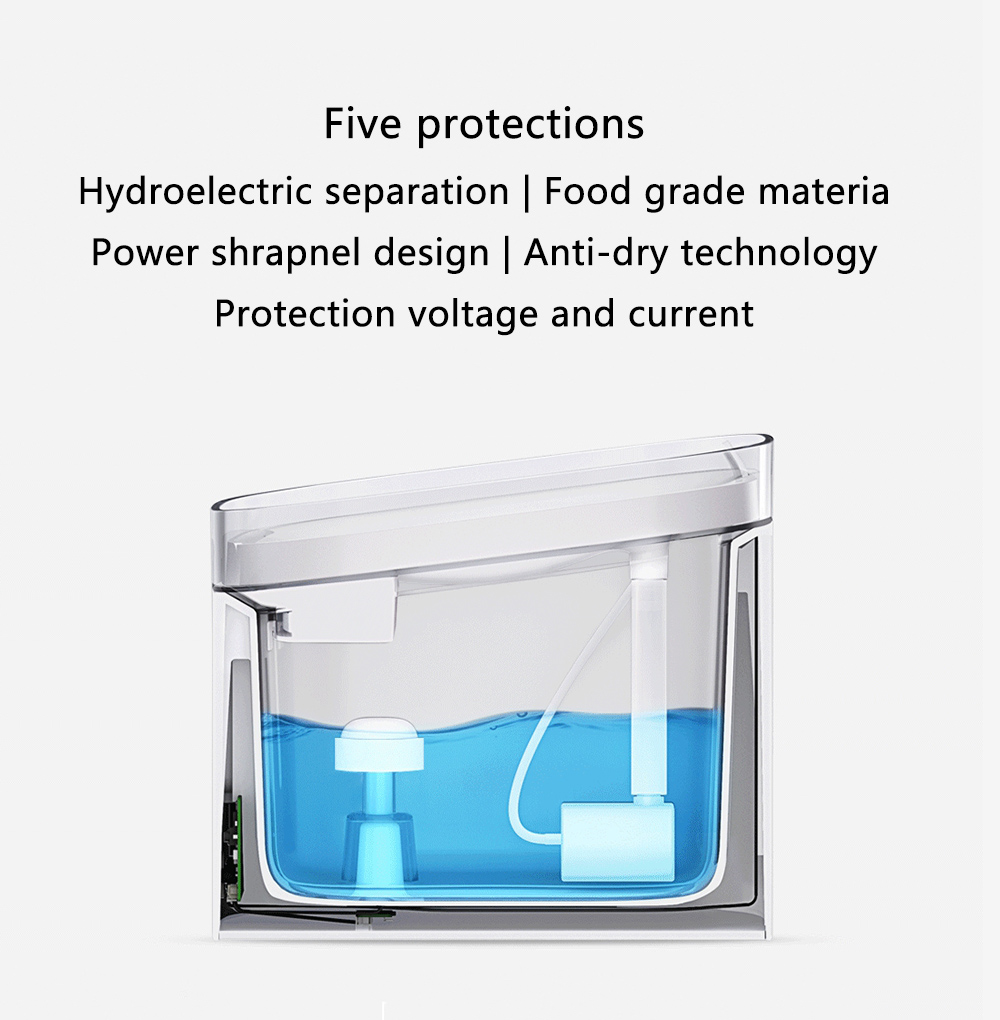 Xiaomi Creative Simple Pet Water Dispenser Four-stage Filter Circulating Water Energy Saving Non-toxic - White