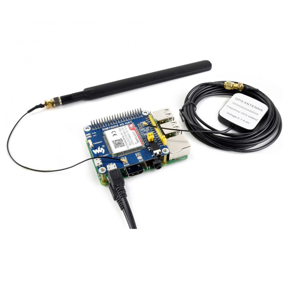 Waveshare SIM7600CE 4G HAT Expansion Board for Raspberry Pi, LTE CAT4 Blue