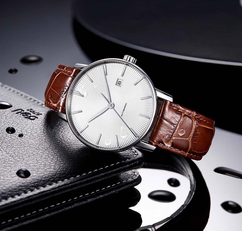 Xiaomi TwentySeventeen Men's Light Mechanical Watch 5ATM With Sapphire Surface And Leather Strap - Black