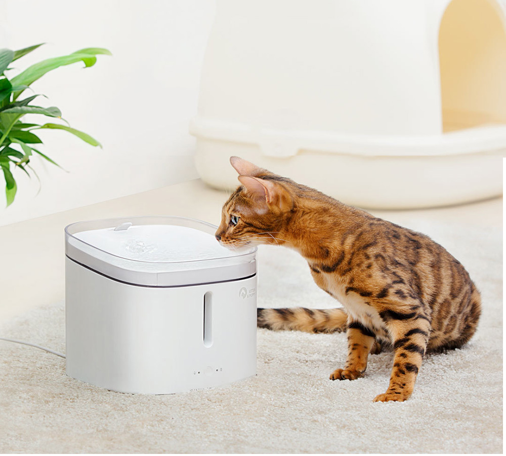 Xiaomi Creative Simple Pet Water Dispenser Four-stage Filter Circulating Water Energy Saving Non-toxic - White