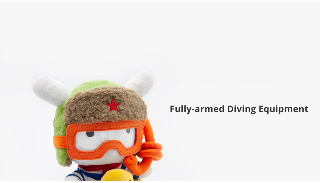 XIAOMI White Stuffed Plush Toy Classic MITU Diver 25cm Cute Soft Doll Kids Best Gift