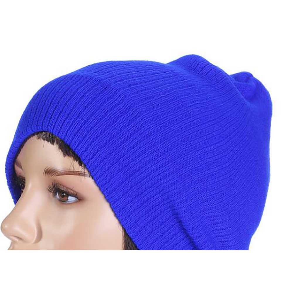Unisex Pure Color Knitted Hat (One Size High Elasticity For Autumn And Winter Outdoor) - Royal Blue