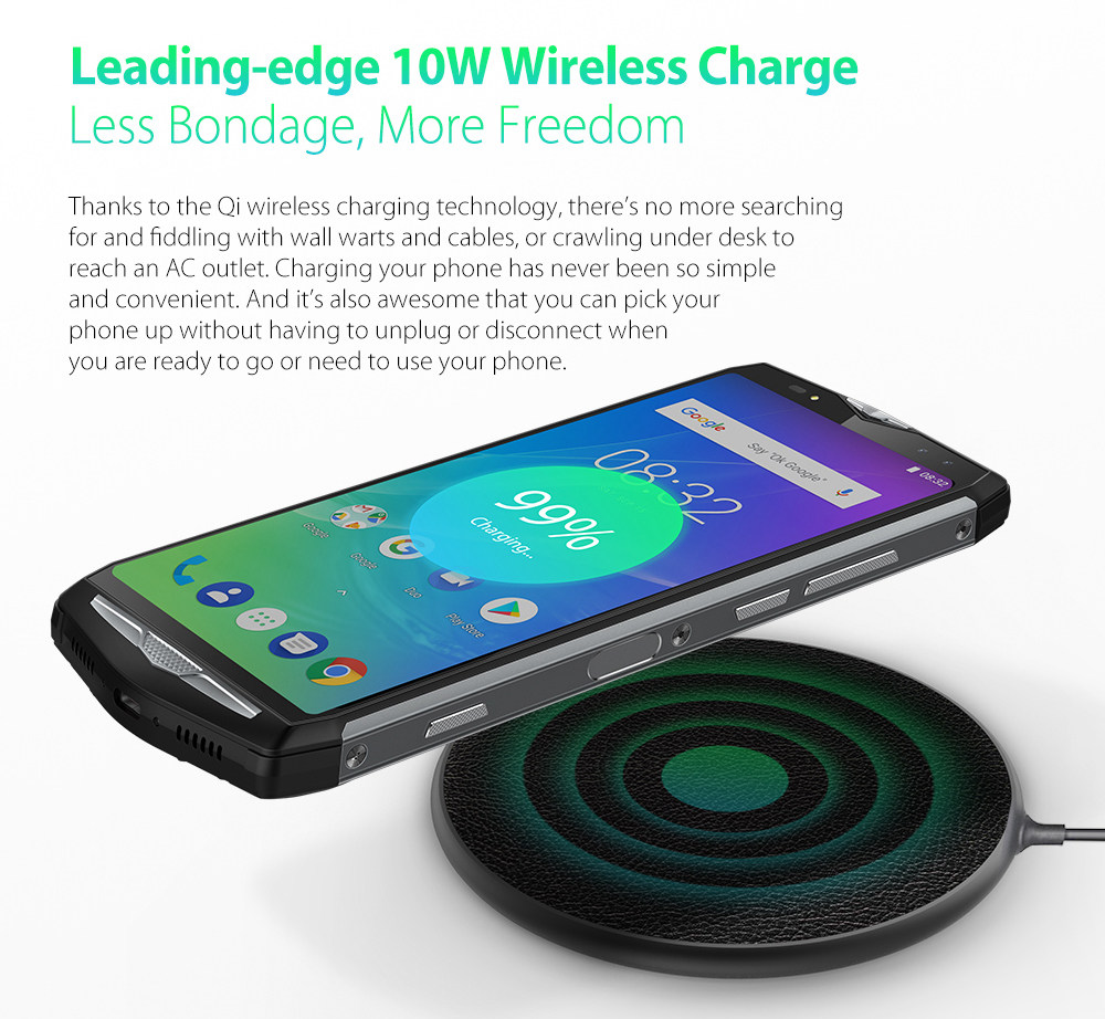 Ulefone Power 5S 6.21 Inch 4G LTE Smartphone MT6763 6GB 64GB 21.0MP+5.0MP Dual Rear Cameras Android 8.1 Type-C Face ID - Black