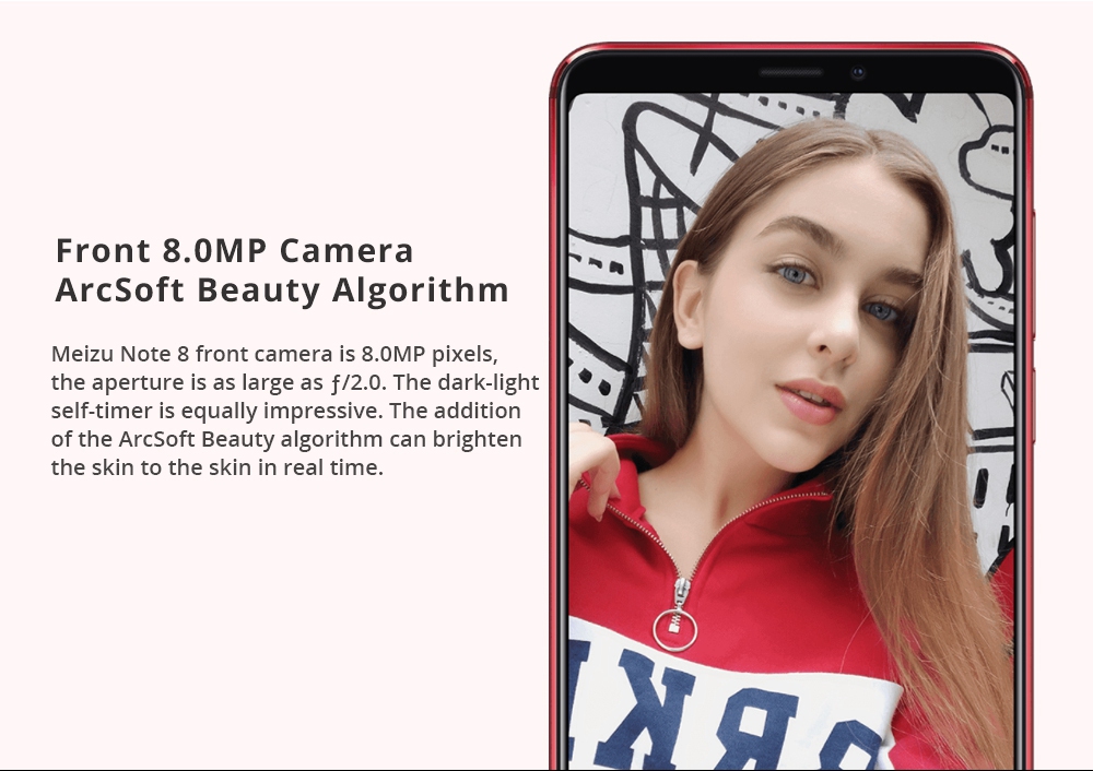 Meizu Note 8 6.0 Inch 4G LTE Smartphone Snapdragon 632 4GB 64GB 12.0MP+5.0MP Dual Rear Cameras Android 8.1 Face ID Fast Charge - Red