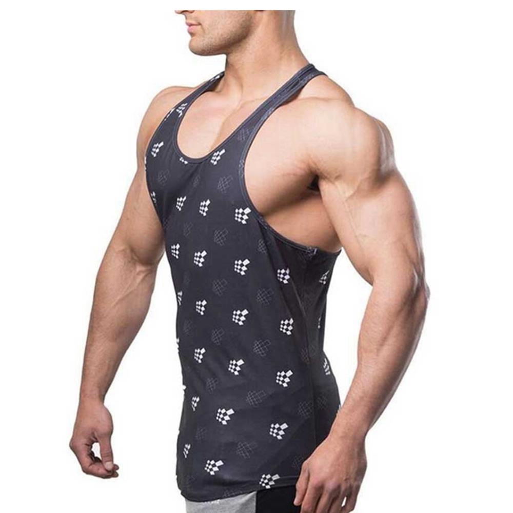 Men Sports Fitness Breathable Slim Vest Size L - LOGO
