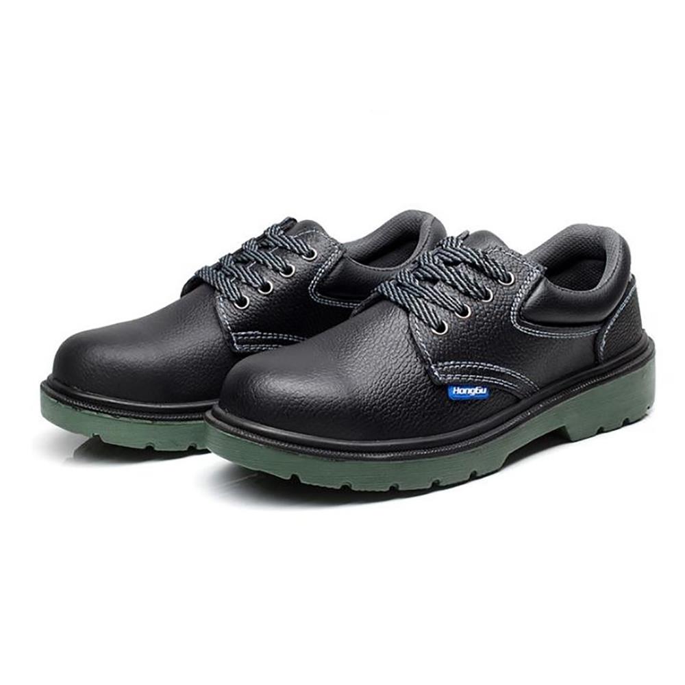 PUA Men Formal Business PU Leather Shoes Comfortable Casual Safety Size EU37.5 - Black