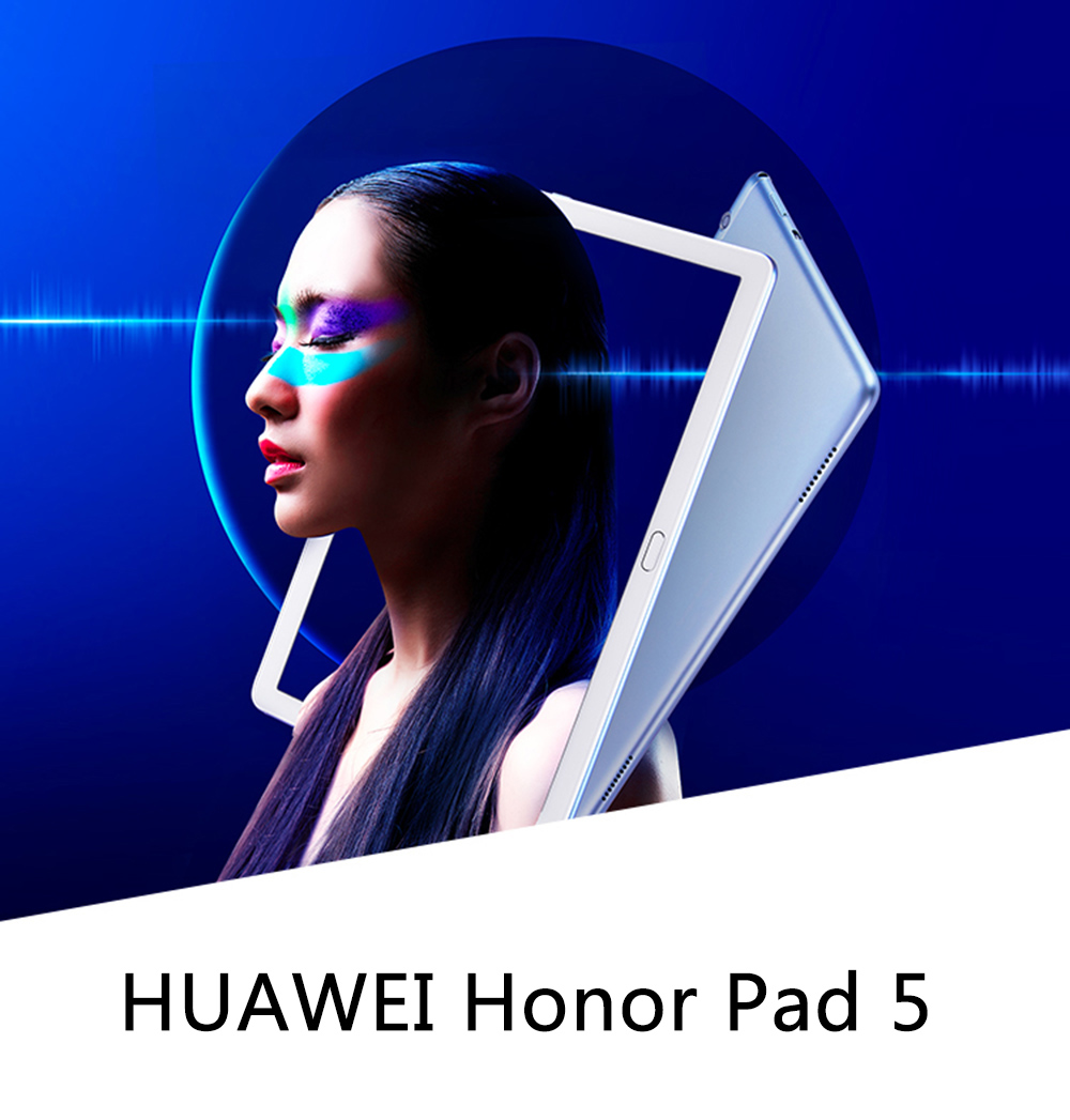 HUAWEI Honor Pad 5 4G Tablet PC Hisilicon Kirin 659 Octa Core GPU Turbo 10.1" IPS Screen 1920*1200 EMUI 8.0 4GB RAM 64GB ROM Built-in GPS - Blue