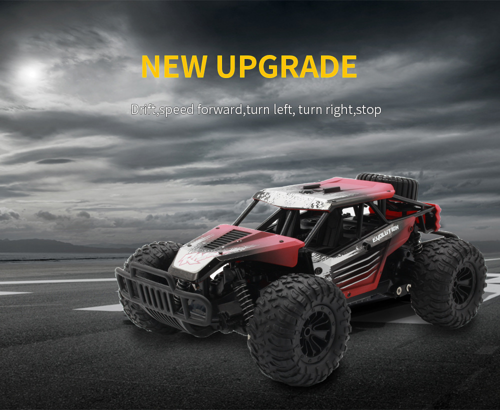 JDRC 1801 2.4G Wifi FPV 1:18 4WD Brushed Off-road RC Car with HD Camera RTF - Black
