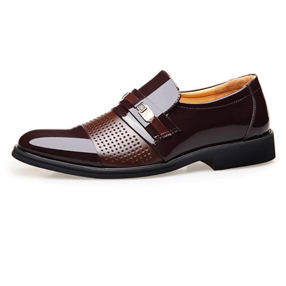 XA003 Men Business Leather Shoes Stylish Comfortable Casual Shoes EU 44 - Brown