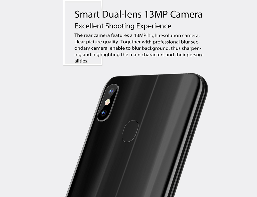 Meiigoo S9 6.18 Inch 4G LTE Smartphone MTK6750T 4GB 32GB 13.0MP + 2.0MP Dual Rear Cameras Android 8.1 Face ID Type-C Fast Charge - Twilight