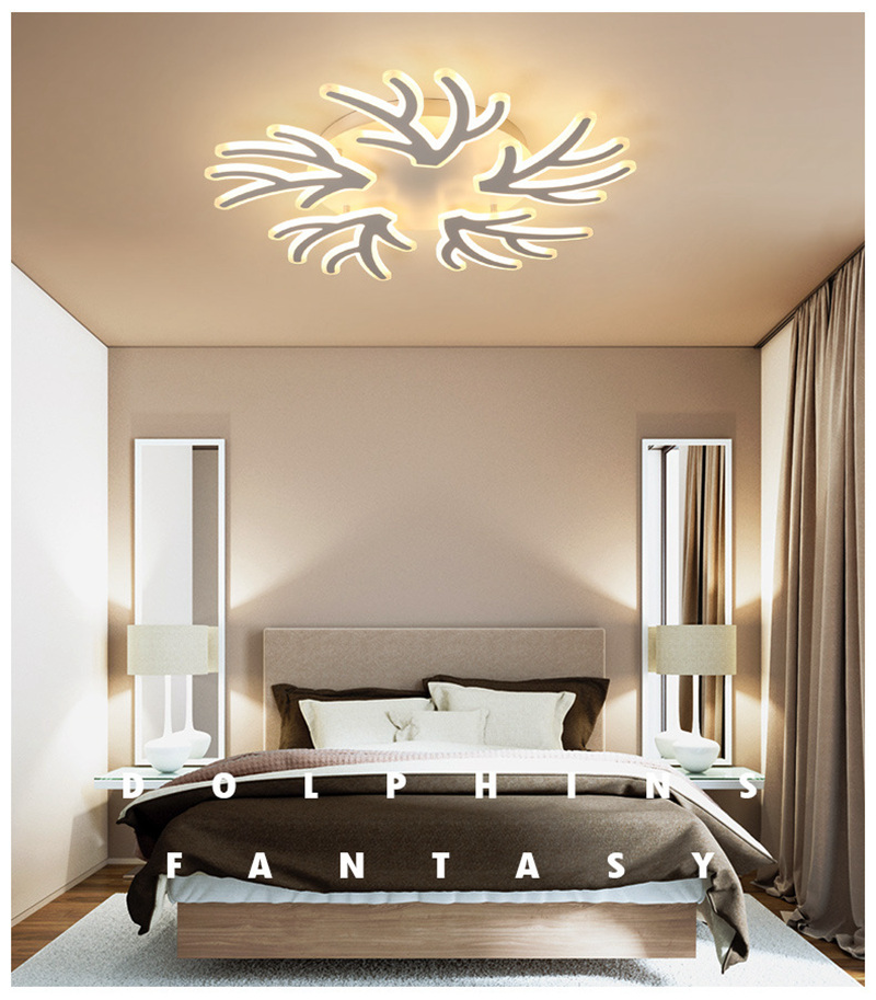 FUMAT Nordic Post-modern Acrylic Ceiling Light - Creative Branches Design (12 Lights 2 Layers)