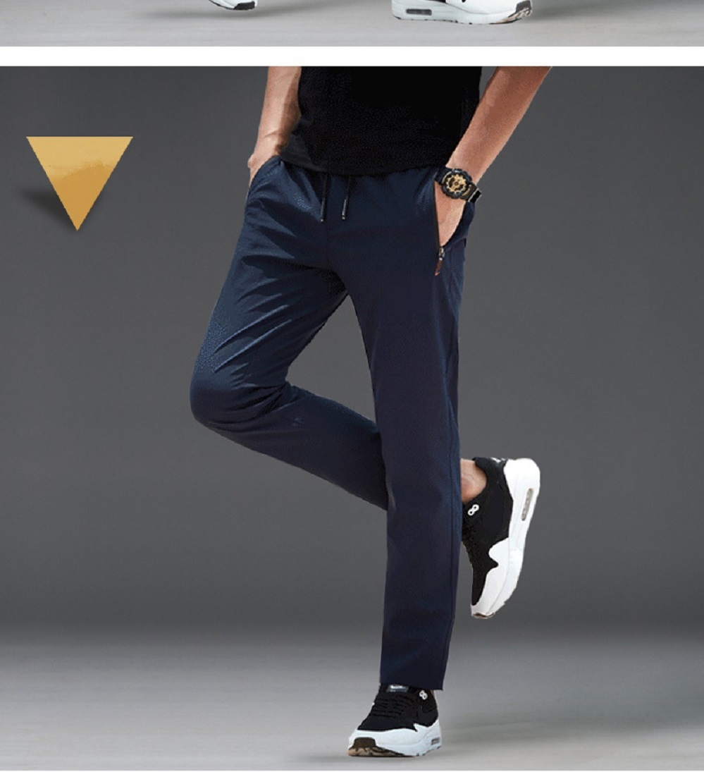 Men's Autumn Stretch Casual Sports Pants (Size M) - Gray
