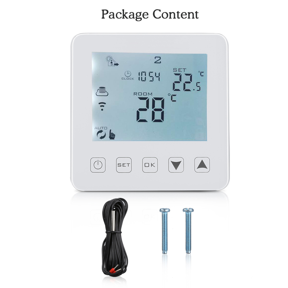 LCD Temperature Controller for Electric Heating, Floor Heating, Carbon Crystal Wall heating (Works with Amazon Alexa Goo