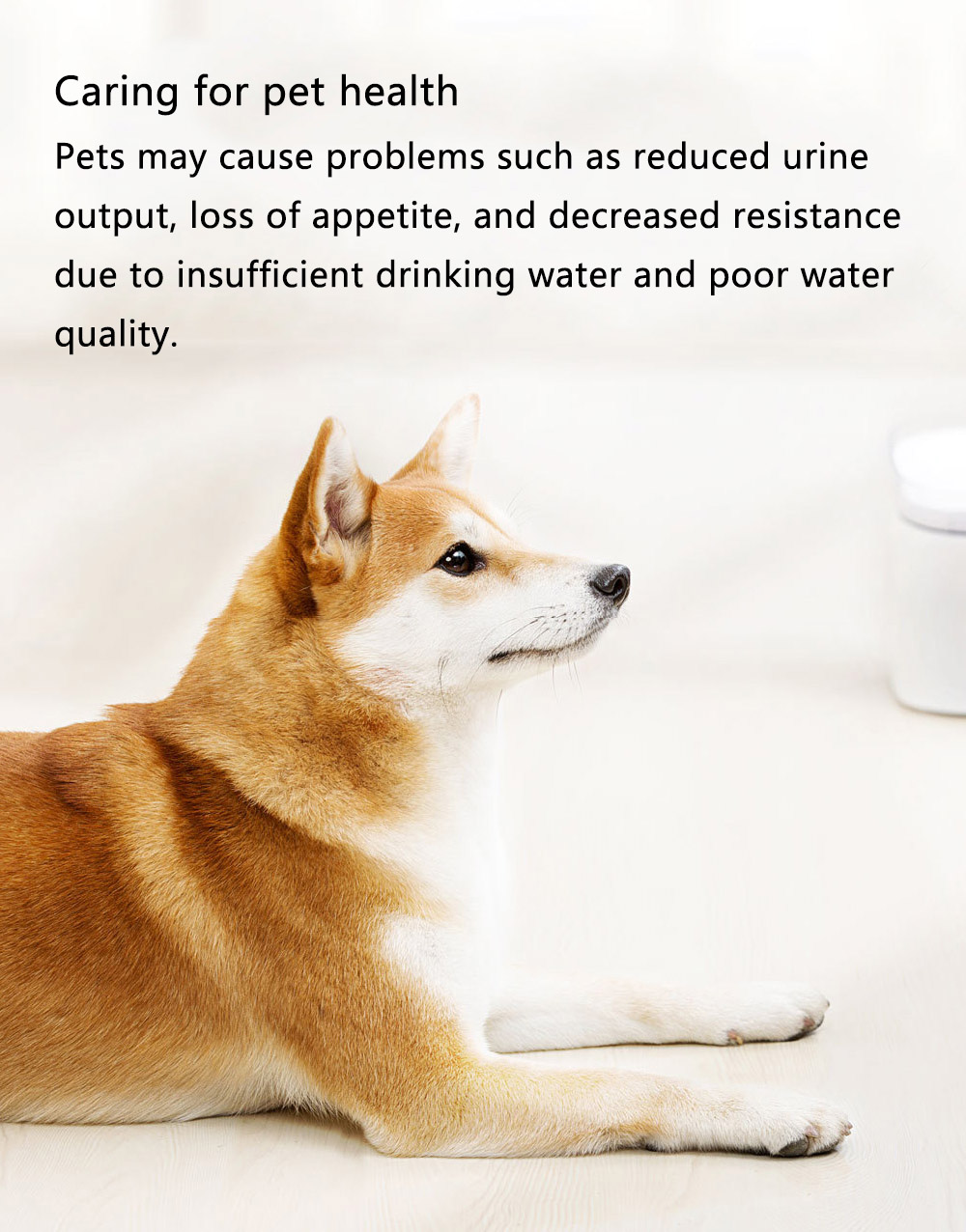 Xiaomi Creative Simple Pet Water Dispenser Four-stage Filter Circulating Water Energy Saving Non-toxic - White