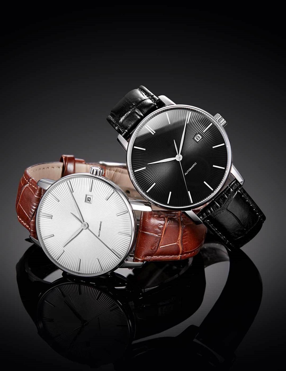 Xiaomi TwentySeventeen Men's Light Mechanical Watch 5ATM With Sapphire Surface And Leather Strap - Black