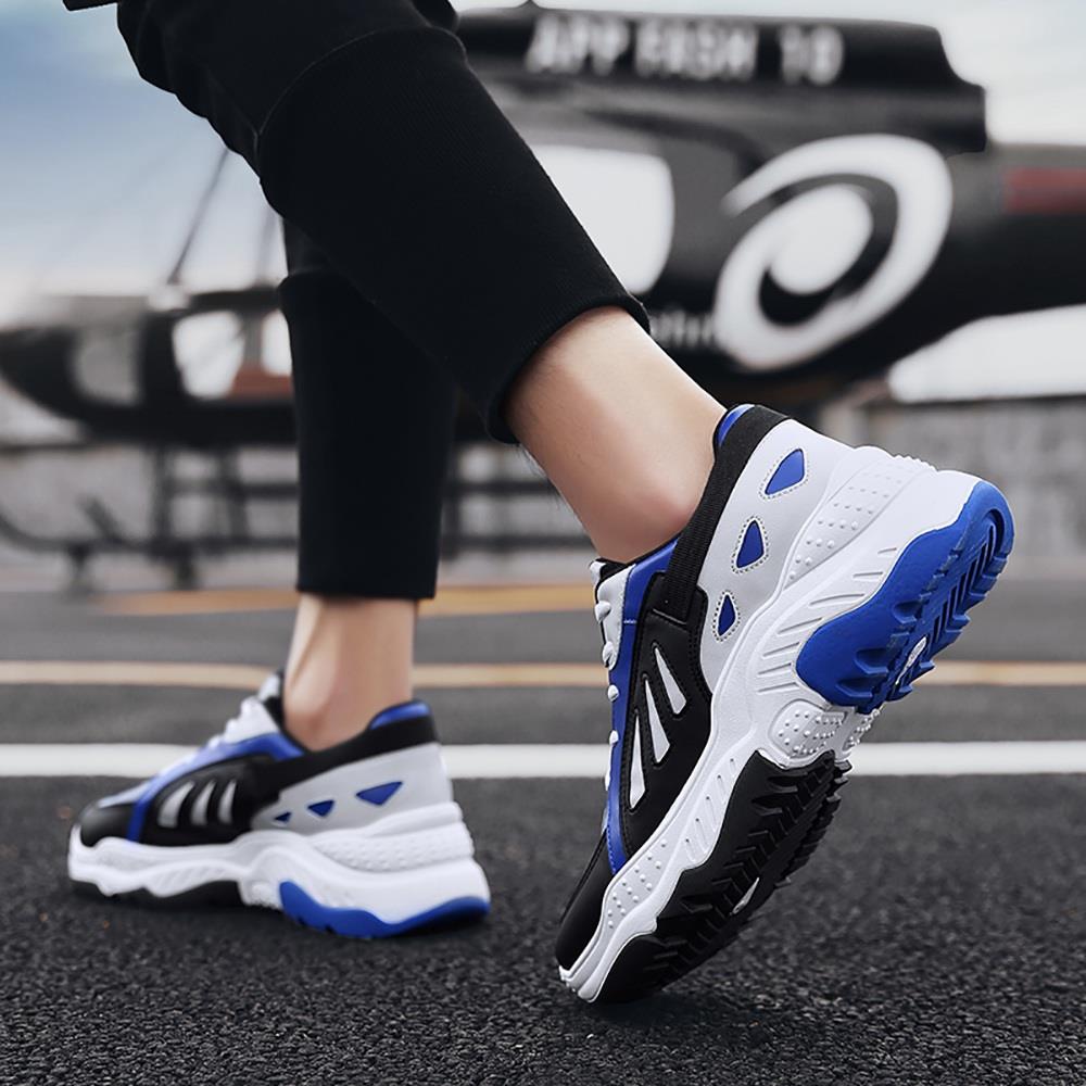 Men's Old Style Sneakers (Sports Athletic Shoes Rubber Sole EU 39.5) - Blue