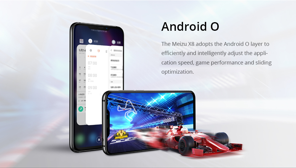 Meizu X8 6.2 Inch 4G LTE Smartphone Snapdragon 710 4GB 64GB 12.0MP+5.0MP Dual Rear Cameras Android 8.1 Face ID Full Screen - Magic Blue