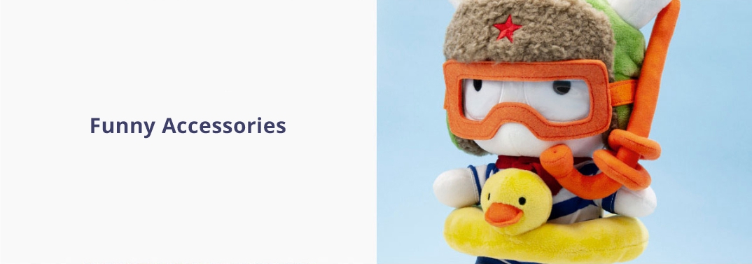 XIAOMI White Stuffed Plush Toy Classic MITU Diver 25cm Cute Soft Doll Kids Best Gift