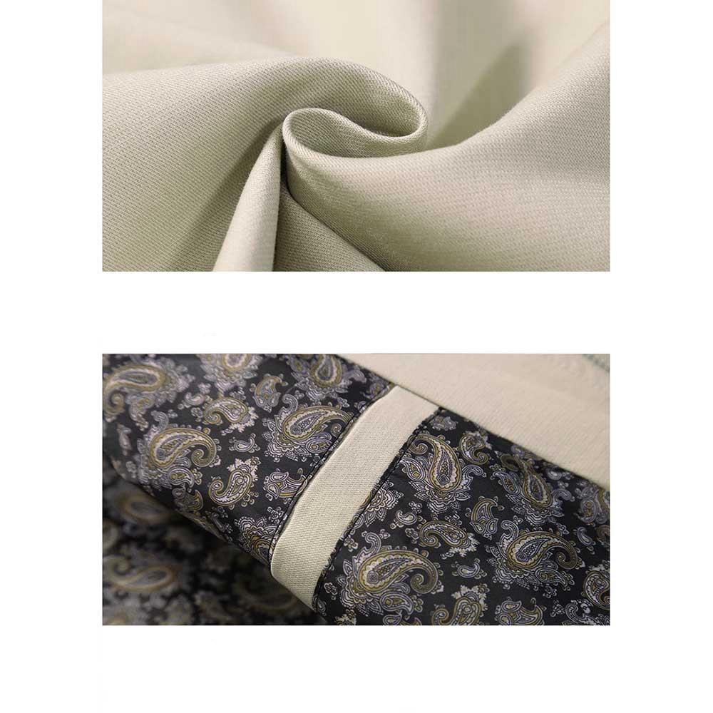 Men's Autumn & Winter Business Casual Stand Collar Coat Slim Fit Jacket With Zipper Size M - Beige