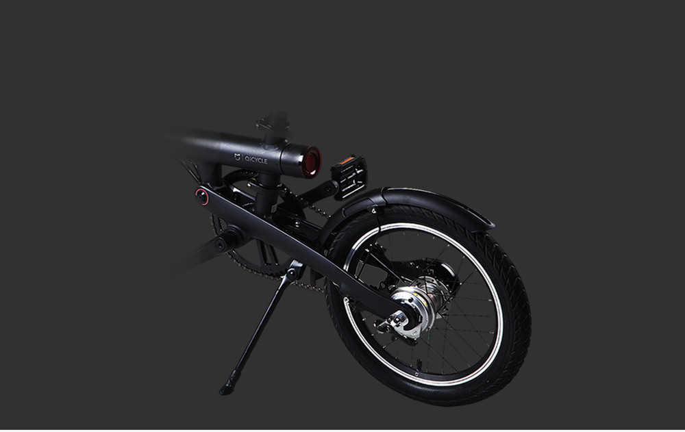 Original Xiaomi Qicycle EF1 Smart Bicycle Accessory Set (Fender + Parking Rack) - Black