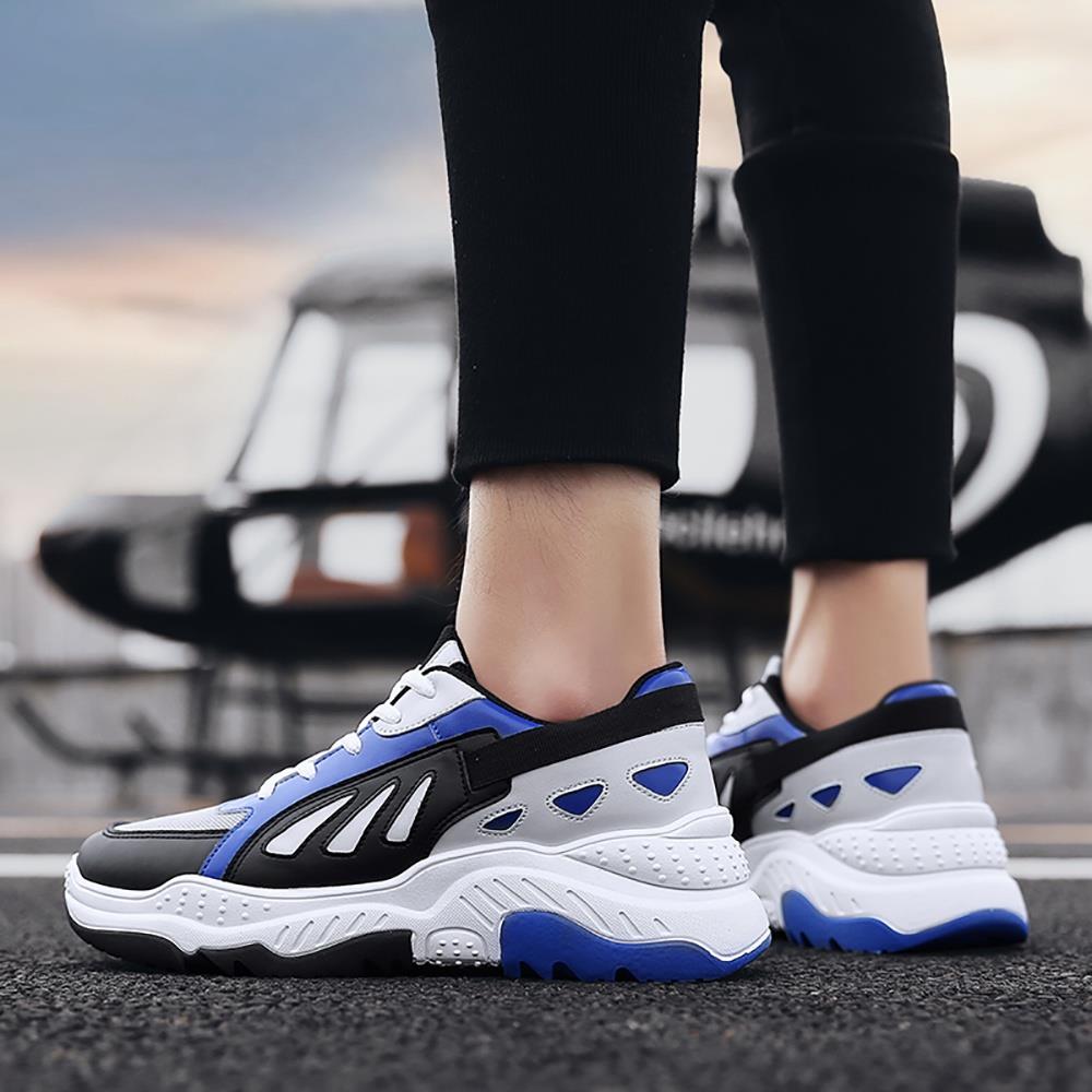 Men's Old Style Sneakers (Sports Athletic Shoes Rubber Sole EU 39.5) - Blue
