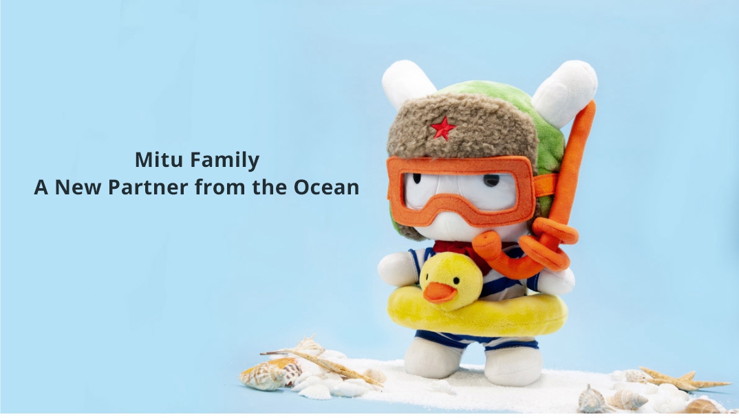 XIAOMI White Stuffed Plush Toy Classic MITU Diver 25cm Cute Soft Doll Kids Best Gift