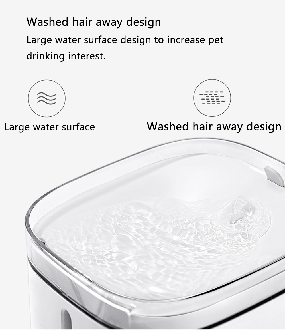 Xiaomi Creative Simple Pet Water Dispenser Four-stage Filter Circulating Water Energy Saving Non-toxic - White