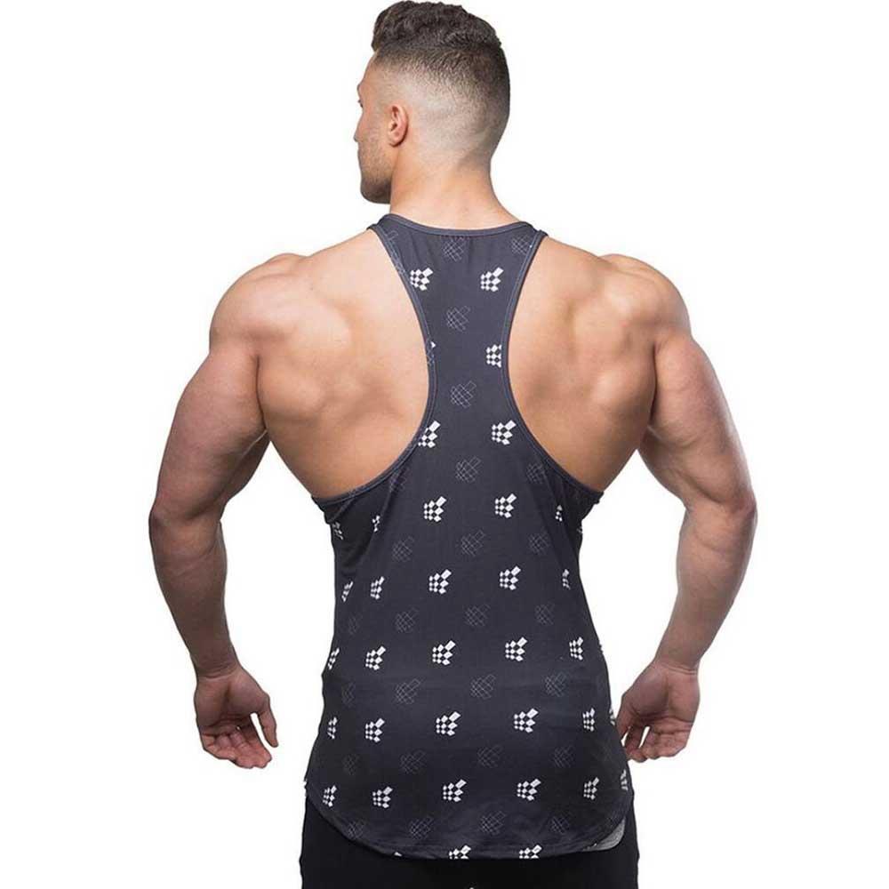 Men Sports Fitness Breathable Slim Vest Size L - LOGO
