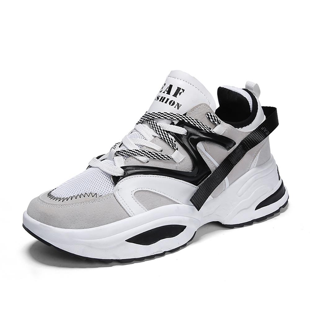 Men's Chunky Sneakers Comfortable Fashion Athletic Shoes Size 43 - Gray