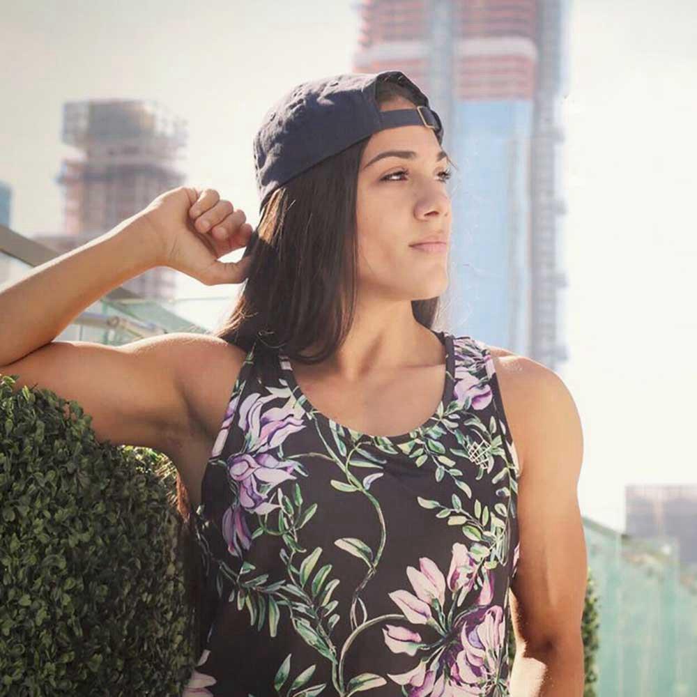 Men Sports Fitness Breathable Slim Vest Size M - Flower