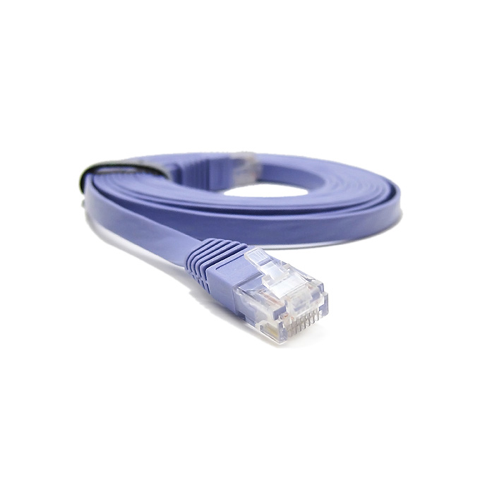 5M Ultra-thin CAT6a Flat Lan Cable RJ45(8P8C) to RJ45(8P8C) - Blue