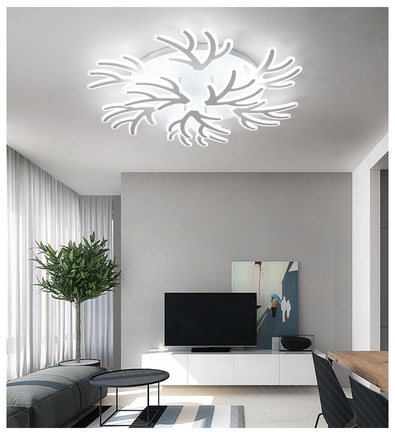 FUMAT Nordic Post-modern Acrylic Ceiling Light - Creative Branches Design (12 Lights 2 Layers)