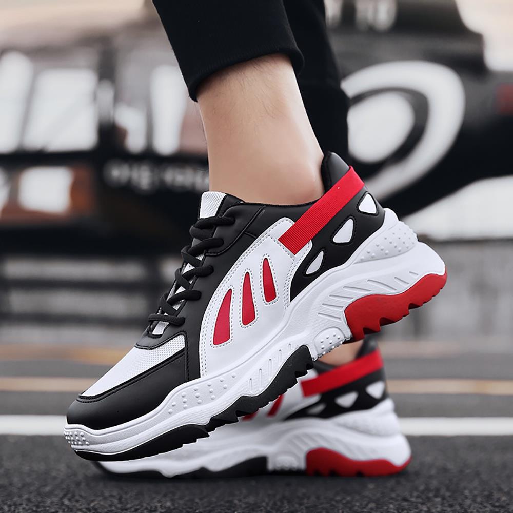 Men's Old Style Sneakers (Sports Athletic Shoes Rubber Sole EU 39.5) - Red