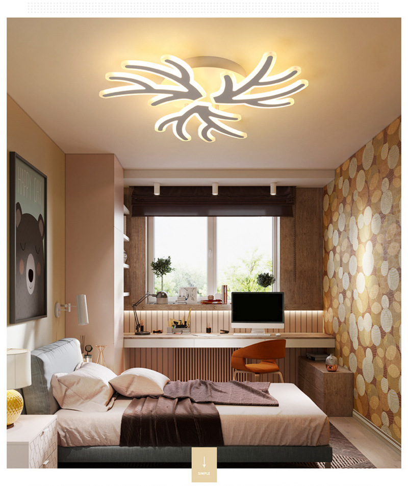 FUMAT Nordic Post-modern Acrylic Ceiling Light - Creative Branches Design (12 Lights 2 Layers)