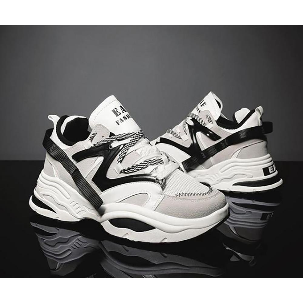 Men's Chunky Sneakers Comfortable Fashion Athletic Shoes Size 40 - Gray