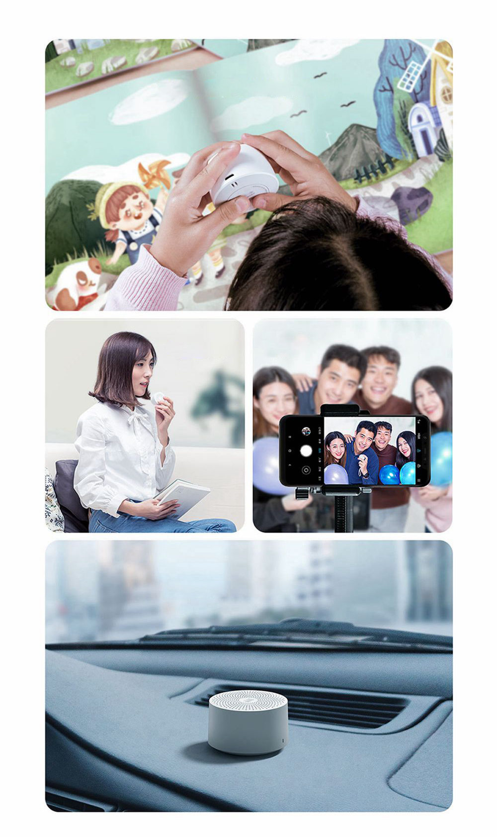 Xiaomi AI Wireless Bluetooth Speaker Smart Voice Control Hands-free Bass Portable Version - White