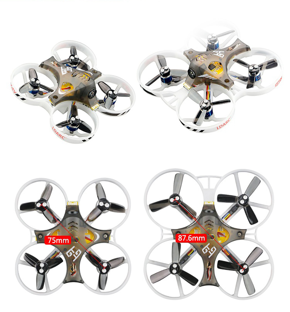 LDARC/Kingkong GT8 FPV Racing Drone F3 FC 4In1 10A BLHeli-S ESC 800TVL 150 Degree Camera AC900 Receiver - PNP
