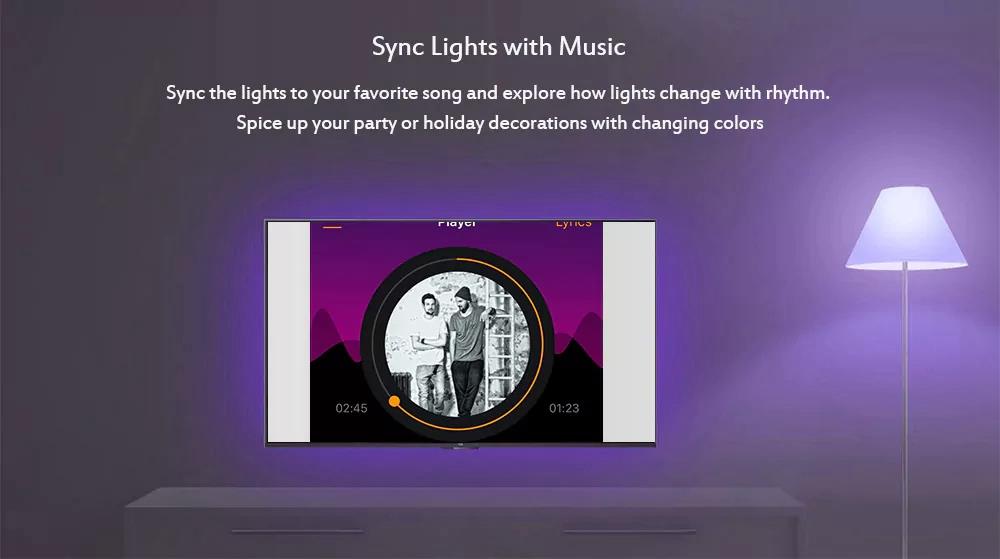 Xiaomi Yeelight YLDP06YL Smart Light Bulb APP Control Works with Amazon Alexa 10W RGB E26 16 Million Colors - White